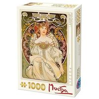 Alphonse Mucha Puzzel 1000 Stukjes Mijmerij - thumbnail