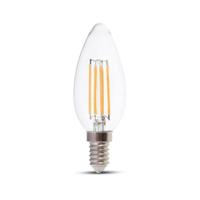 E14 LED Filament Lamp - Dimbaar - 4 Watt 400 lumen - 3000K warm wit - Vervangt 35 Watt - E14 fitting - Kaarslamp - Kleine fitting