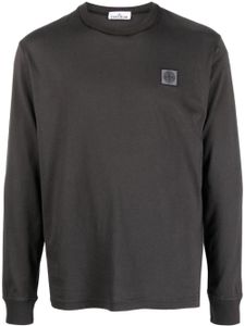Stone Island t-shirt à patch Compass - Gris