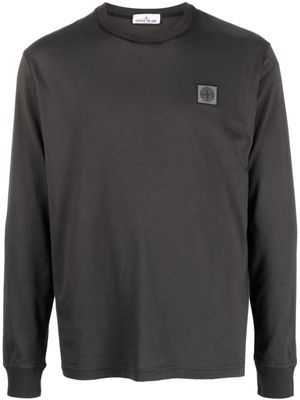Stone Island t-shirt à patch Compass - Gris