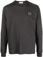 Stone Island t-shirt à patch Compass - Gris
