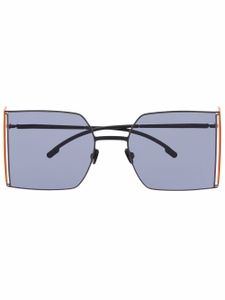 Mykita x Helmut Lang lunettes de soleil à monture pilote - Noir