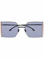 Mykita x Helmut Lang lunettes de soleil à monture pilote - Noir