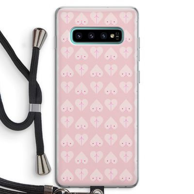 Ass 'n Titties: Samsung Galaxy S10 Plus Transparant Hoesje met koord