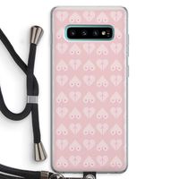 Ass 'n Titties: Samsung Galaxy S10 Plus Transparant Hoesje met koord