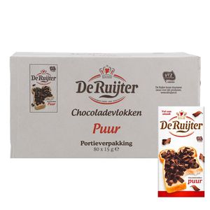 De Ruijter - Chocoladevlokken puur - 80x 15g