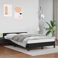 Bedframe met hoofdeinde zonder matras 120x200 cm zwart
