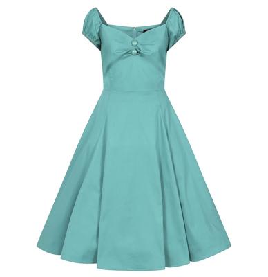 Collectif Dolores Doll Swing Dress Teal-XL | 50% korting