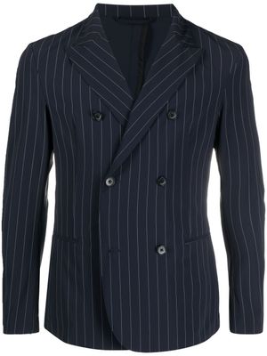 Hydrogen blazer croisé à fines rayures - Bleu