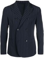 Hydrogen blazer croisé à fines rayures - Bleu