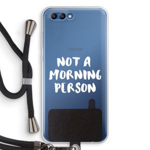 Morning person: Honor 10 Transparant Hoesje met koord