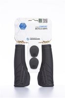 Herrmans line dd36 - ergonomisch verstelbaar fiets handvat (125mm) - zwart/grijs