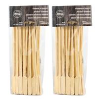 Sat?prikkers - 120x - bamboe - 20 cm - BBQ spiezen - vleespennen