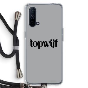 Topwijf Grijs Zwart: OnePlus Nord CE 5G Transparant Hoesje met koord