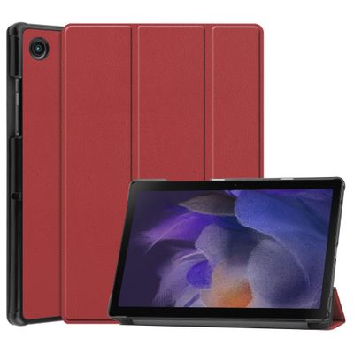 3-Vouw sleepcover hoes - Samsung Galaxy Tab A8 (2021) - Donkerrood