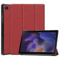 3-Vouw sleepcover hoes - Samsung Galaxy Tab A8 (2021) - Donkerrood