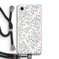 Sierlijke bloemen: Pixel 3 Transparant Hoesje met koord