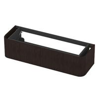 INK - Afgeronde Onderkast Fineer 1 Lade Softclose met Gefreesd Front Tbv Grepen - 1400x450x350 Mm - Dark Veneer