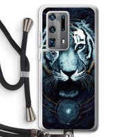 Darkness Tiger: Huawei P40 Pro Plus Transparant Hoesje met koord