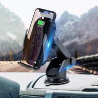 HAMTOD C20 15W verstelbare QI Smart sensor auto draadloze oplader houder voor 4 6-7 inch mobiele telefoons met zuignap