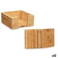 Onderzetters Kinvara KT235115SQ KT235115SQ Natuurlijk Bamboe Kvadrater 12 x 6 x 12 cm 12 x 5,5 x 12 cm 7 Onderdelen (12 Stuks)