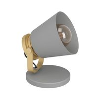 EGLO Twicken Tafellamp - E27 - 19,5 cm - Grijs/Goud -Staal
