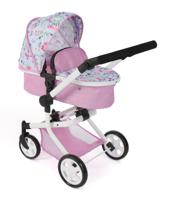Bayer Chic Poppenwagen mika combi (bloemen wit/roze)