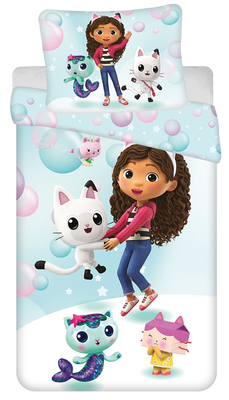 Gabby&apos;s Poppenhuis Dekbedovertrek bubbels - 140 x 200 cm - polyester- 70 x 90 cm