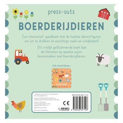 Rebo Publishers Kartonboek press-outs - boerderijdieren