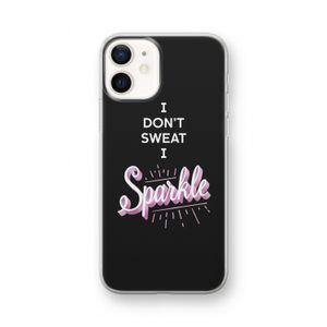 Sparkle quote: iPhone 12 mini Transparant Hoesje