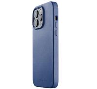 Mujjo Leather Case met MagSafe iPhone 14 / 15 Plus blauw