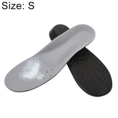 1 paar PU ademend zachte sport schok-absorberende inlegzool zweet-absorberend voetpad elastische schoen invoegen grootte: S (2-5 werven) (zwart)