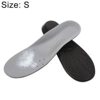 1 paar PU ademend zachte sport schok-absorberende inlegzool zweet-absorberend voetpad elastische schoen invoegen grootte: S (2-5 werven) (zwart)