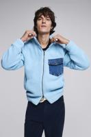 Gebreide trui met dubbele rits - BLUE - M