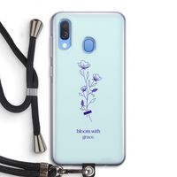 Bloom with grace: Samsung Galaxy A40 Transparant Hoesje met koord