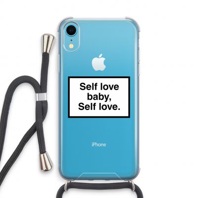 Self love: iPhone XR Transparant Hoesje met koord
