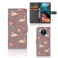 Xiaomi Poco F2 Pro | Telefoonhoesje | Met pasjeshouder | Flamingo