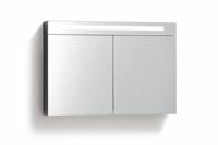 Spiegelkast 120 met LED verlichting Zwart Wenge