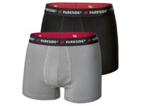 PARKSIDE 2 heren boxers (Zwart/grijs, S)