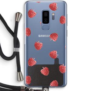 Framboosjes: Samsung Galaxy S9 Plus Transparant Hoesje met koord