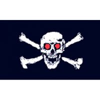 Piratenvlag met schedel en rode ogen - thumbnail