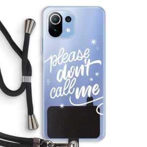 Don't call: Xiaomi Mi 11 Lite Transparant Hoesje met koord