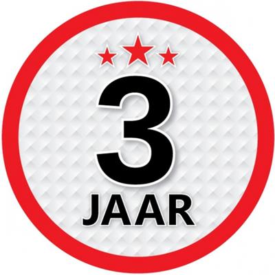 3 jaar leeftijd sticker - rond - Dia 15 cm - 3 jaar verjaardag - jubileum - leeftijd versiering