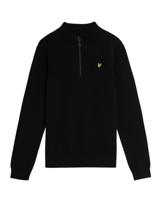 Lyle & Scott winter sweater jongens - zwart - 1/4 rits