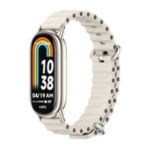 Ocean siliconen bandje - Beige - Xiaomi Smart band 8