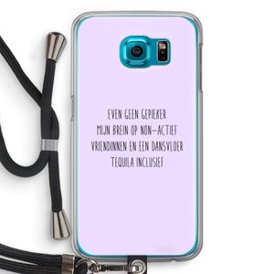 Tequila: Samsung Galaxy S6 Transparant Hoesje met koord