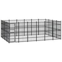 vidaXL Hondenkennel 22,12 m² staal