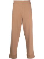 Zegna pantalon droit à taille élastique - Marron