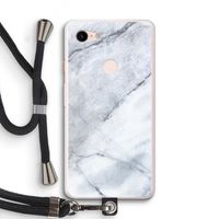 Witte marmer: Pixel 3 XL Transparant Hoesje met koord Witte marmer: Pixel 3 XL Transparant Hoesje met koord