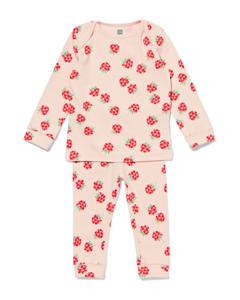 HEMA Baby Meegroeipyjama Framboos Roze (roze)